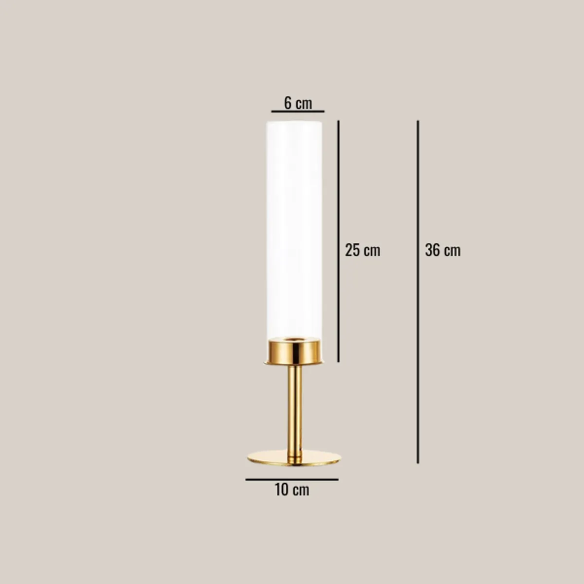 Svečnik Elegant gold S